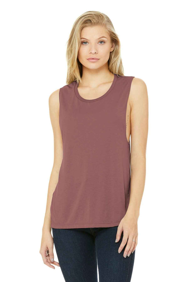 BELLA+CANVAS Women's Flowy Scoop Muscle Tank BC8803 Mauve