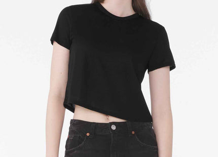 BELLA+CANVAS Women's Flowy Cropped Tee BC8882 Black