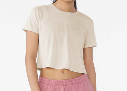 BELLA+CANVAS Women's Flowy Cropped Tee BC8882 Heather Dust