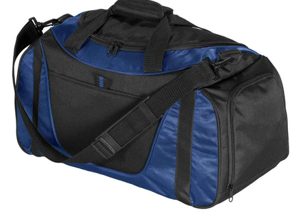 Port Authority Small TwoTone Duffel BG1040 Navy Black OSFA
