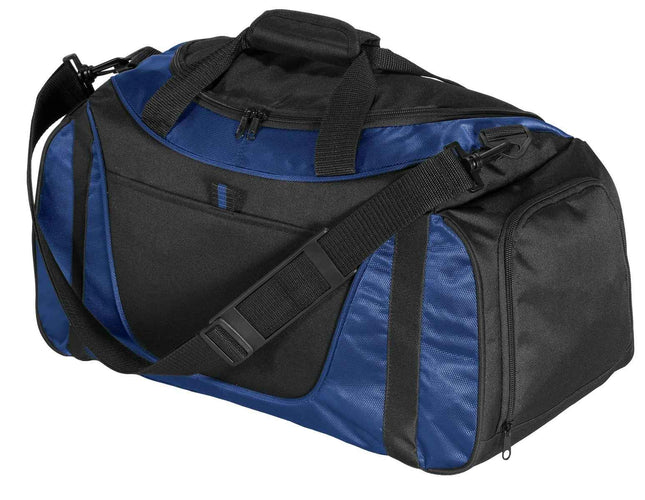 Port Authority Small TwoTone Duffel BG1040 Navy Black OSFA
