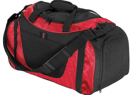 Port Authority Small TwoTone Duffel BG1040 Red Black OSFA