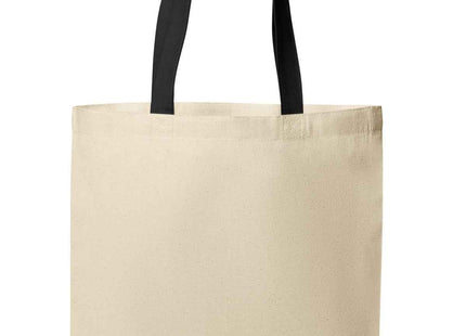 Port Authority Core Cotton Tote BG1500 Natural Deep Black OSFA