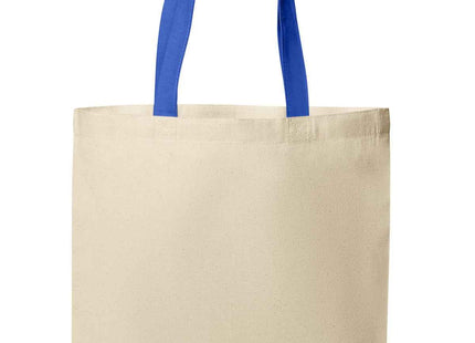 Port Authority Core Cotton Tote BG1500 Natural True Royal OSFA