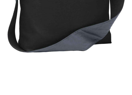 Port Authority Cotton Canvas Sling Bag BG405 Black Charcoal OSFA