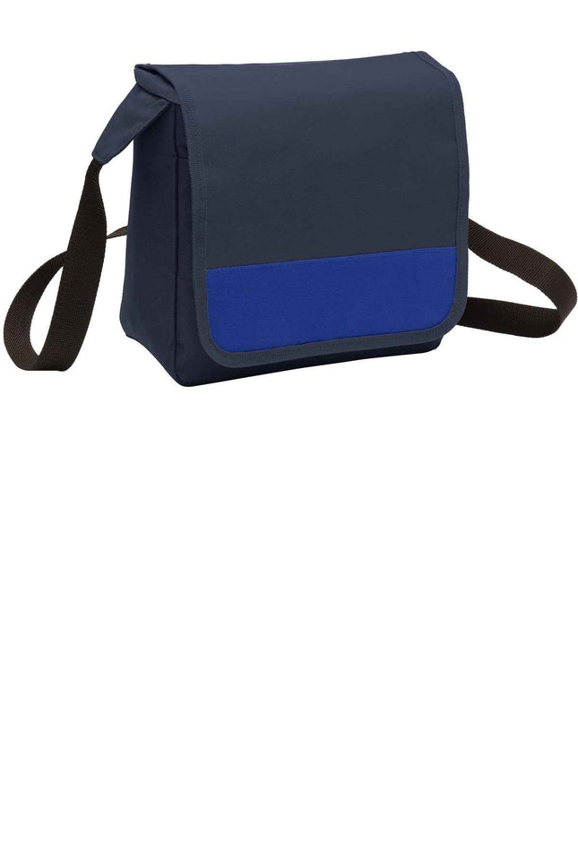 Port Authority Lunch Cooler Messenger BG753 Navy Twilight Blue OSFA