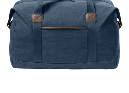 Port Authority Washed Canvas Duffel BG8030 River Blue Navy OSFA
