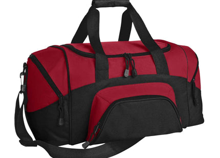 Port Authority Small Colorblock Sport Duffel BG990S True Red Black OSFA