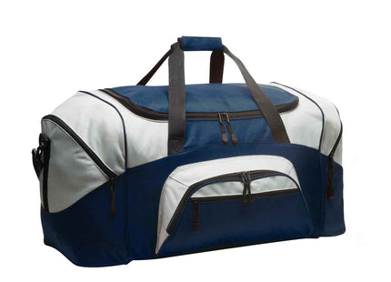 Port Authority Standard Colorblock Sport Duffel BG99 Navy Grey OSFA
