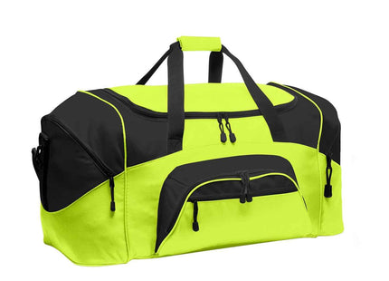 Port Authority Standard Colorblock Sport Duffel BG99 Safety Yellow Black OSFA