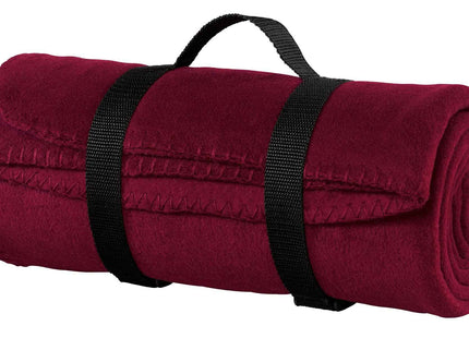Port Authority Value Fleece Blanket with Strap BP10 Maroon OSFA