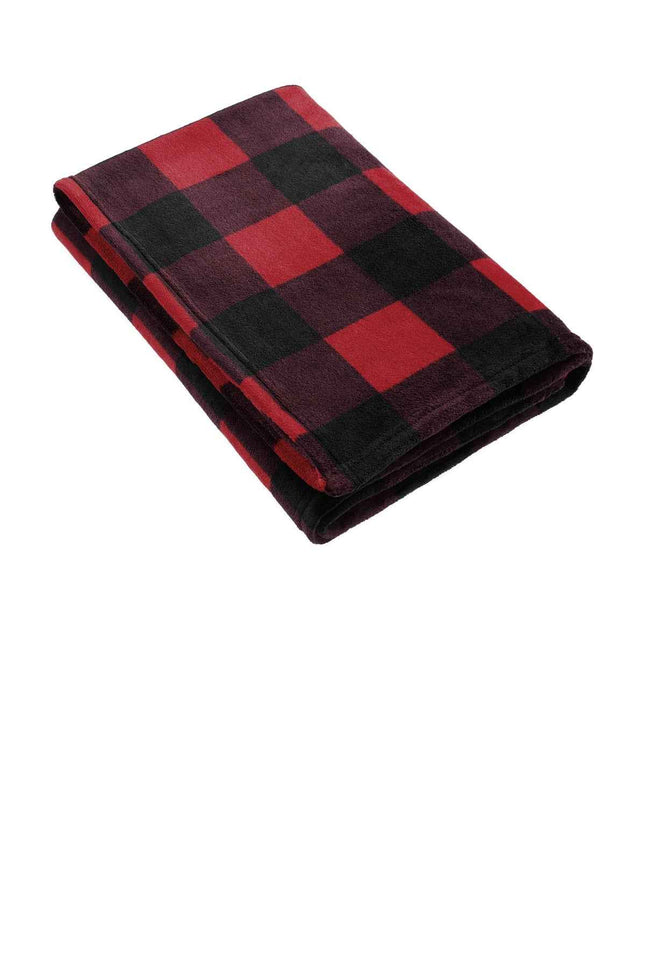 Port Authority Ultra Plush Blanket BP31 Buffalo Plaid OSFA