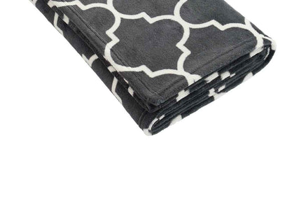 Port Authority Ultra Plush Blanket BP31 Graphite Quatrefoil OSFA