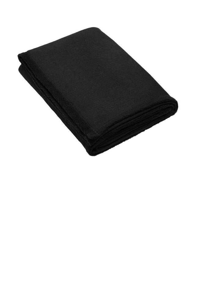 Port Authority Arc Sweater Fleece Blanket BP46 Deep Black OSFA