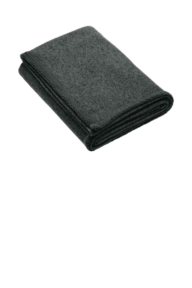 Port Authority Arc Sweater Fleece Blanket BP46 Deep Smoke Heather OSFA