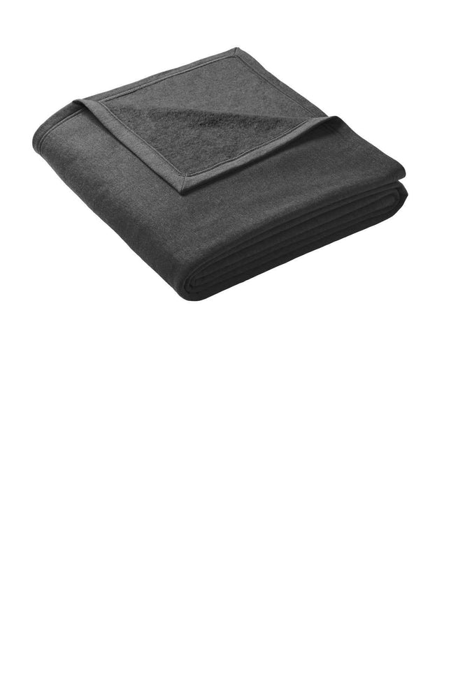 Port & Co Oversized Core Fleece Sweatshirt Blanket BP79 Dark Heather Grey OSFA
