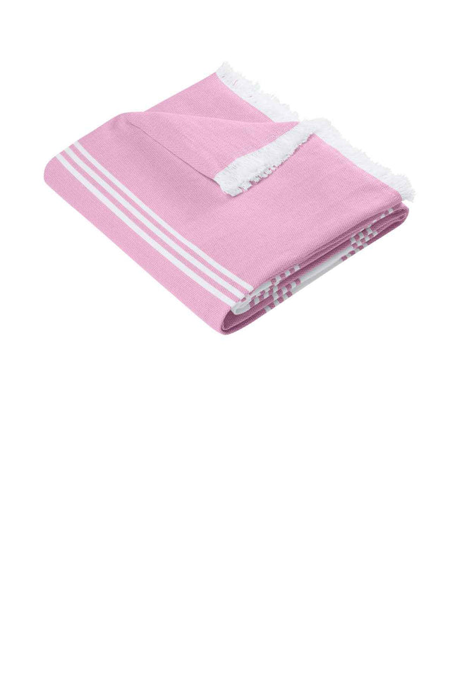 Port Authority Beach Throw BP91 Awareness Pink White OSFA