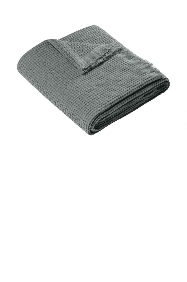 Port Authority Waffle Throw BP92 Gusty Grey OSFA