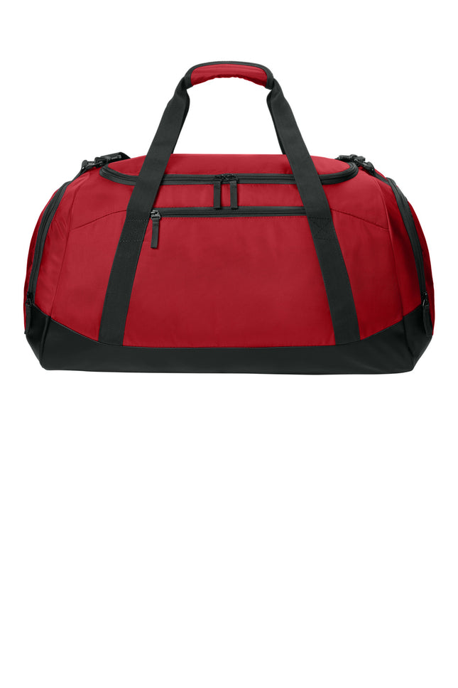 SportTek Large Rec Duffel BST505 Deep Red OSFA