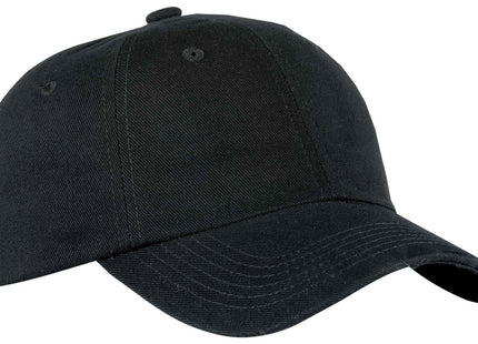 Port Authority Unstructured Brushed Twill Cap BTU Black OSFA