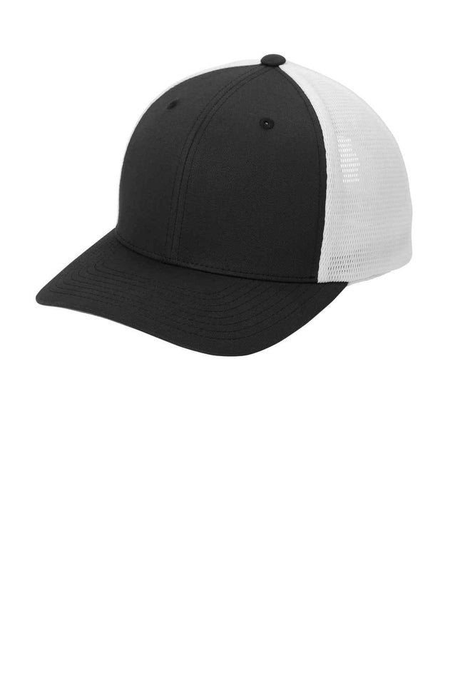 Port Authority Flexfit 110 Mesh Cap C110 Black White OSFA