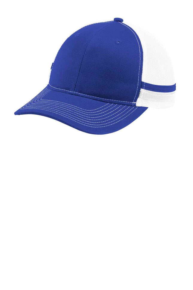 Port Authority TwoStripe Snapback Trucker Cap C113 Patriot Blue Patriot Blue White OSFA