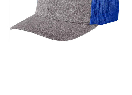 Port Authority Flexfit Melange Mesh Back Trucker Cap C302 True Royal Grey Heather