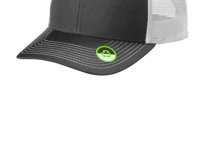 Port Authority Eco Snapback Trucker Cap C402ECO Smoke Grey White OSFA