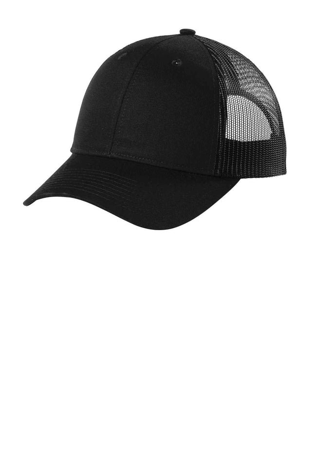 Port Authority LowProfile Snapback Trucker Cap C402LP Black OSFA
