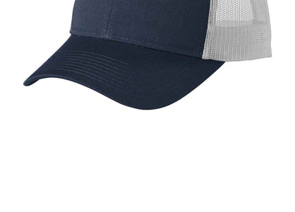 Port Authority LowProfile Snapback Trucker Cap C402LP Dress Blue Navy Heather Silver Mist OSFA