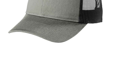 Port Authority LowProfile Snapback Trucker Cap C402LP Heather Grey Black OSFA