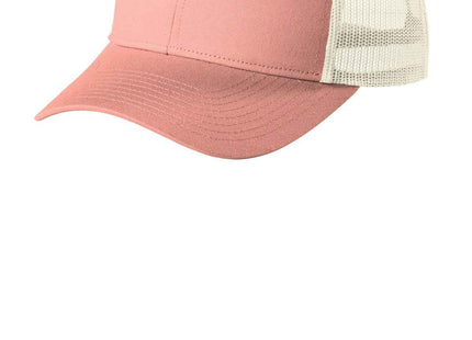 Port Authority LowProfile Snapback Trucker Cap C402LP Soft Coral Ecru OSFA