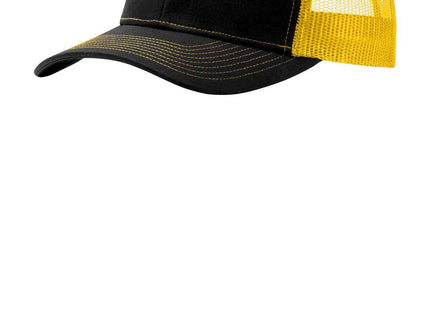 Port Authority Snapback Trucker Cap C402 Black Gold OSFA
