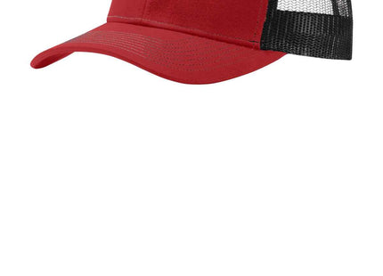 Port Authority Snapback Trucker Cap C402 Flame Red Black OSFA