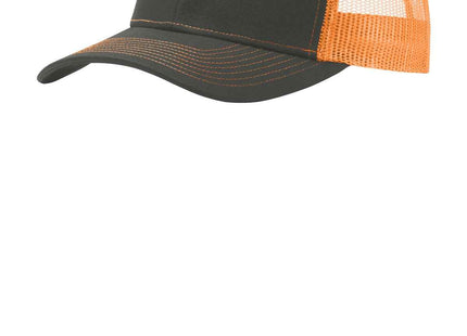 Port Authority Snapback Trucker Cap C402 Grey Steel Neon Orange OSFA