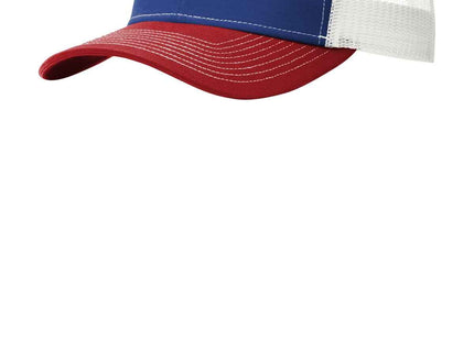 Port Authority Snapback Trucker Cap C402 Patriot Blue Flame Red White OSFA