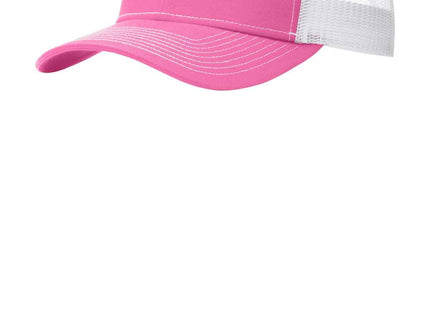 Port Authority Snapback Trucker Cap C402 True Pink White OSFA