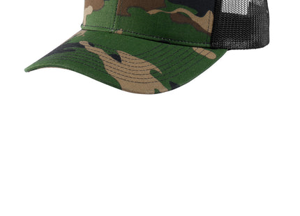 Port Authority Snapback Trucker Cap C402 Woodland Camo Black OSFA
