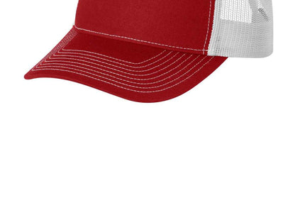 Port Authority Snapback FivePanel Trucker Cap C405 Flame Red White OSFA