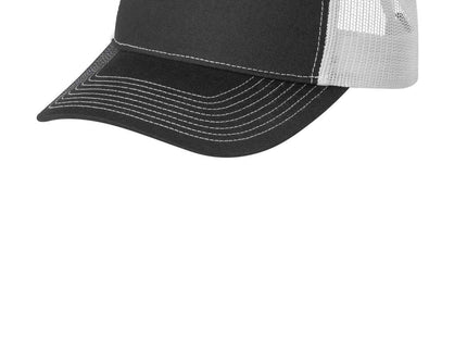 Port Authority Snapback FivePanel Trucker Cap C405 Grey Steel White OSFA