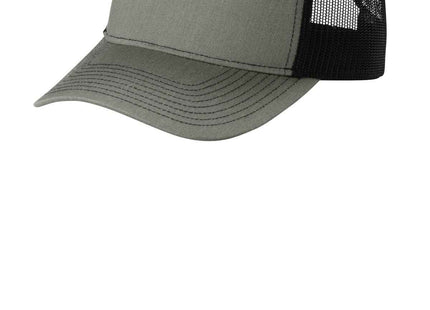Port Authority Snapback FivePanel Trucker Cap C405 Heather Grey Black OSFA