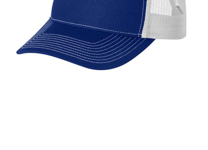 Port Authority Snapback FivePanel Trucker Cap C405 Patriot Blue White OSFA