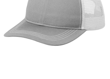 Port Authority Unstructured Snapback Trucker Cap C409 Gusty Grey White OSFA