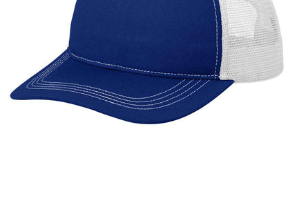Port Authority Unstructured Snapback Trucker Cap C409 Patriot Blue White OSFA