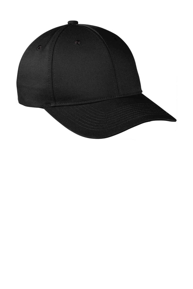 Port Authority Snapback Fine Twill Cap C801 Black OSFA