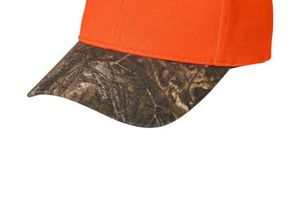 Port Authority Enhanced Visibility Cap with Camo Brim C804 Orange Blaze Realtree Xtra OSFA
