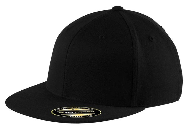 Port Authority Flexfit 210 Flat Bill Cap C808 Black