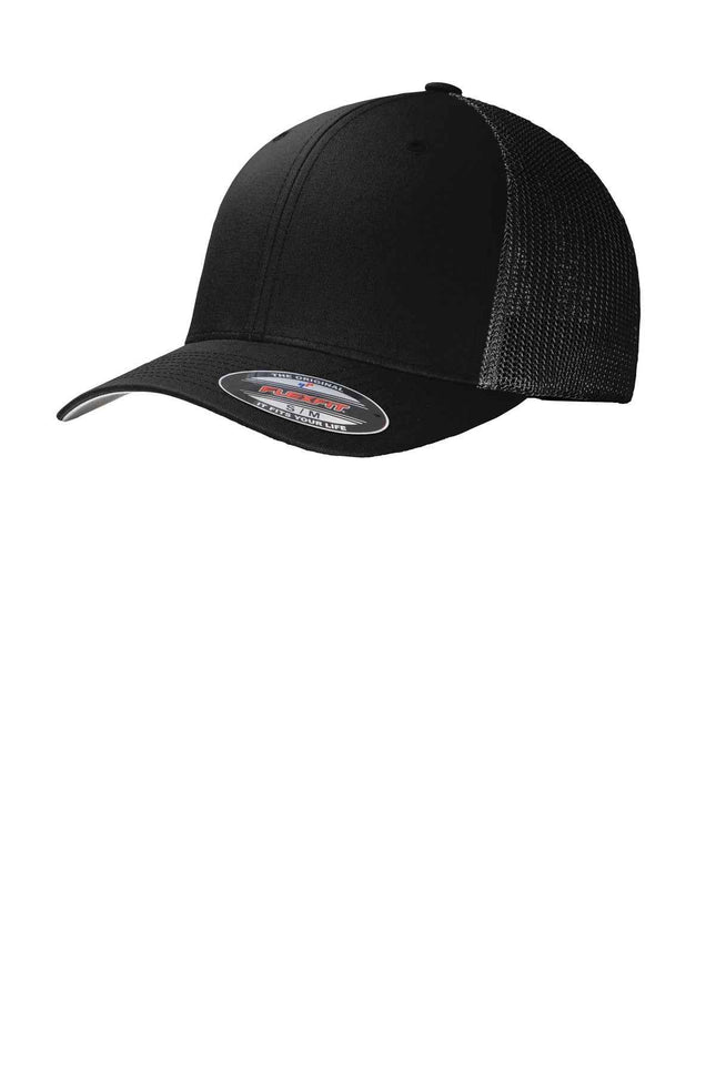 Port Authority Flexfit Mesh Back Cap C812 Black Black