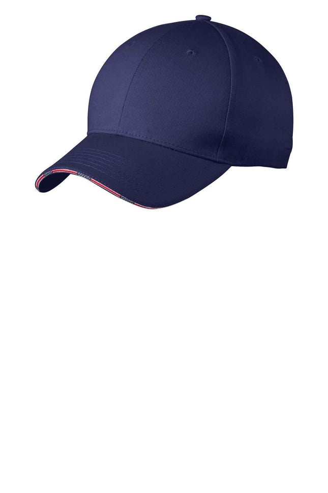 Port Authority Americana Flag Sandwich Cap C829 Blue Crush OSFA
