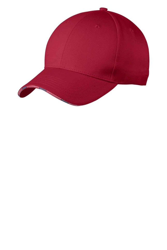 Port Authority Americana Flag Sandwich Cap C829 Deep Red OSFA